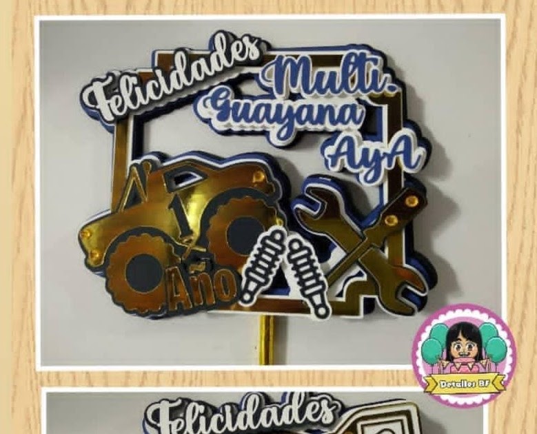 Topper 3D Aniversario Multiservicios Mis Toppers Tus Toppers